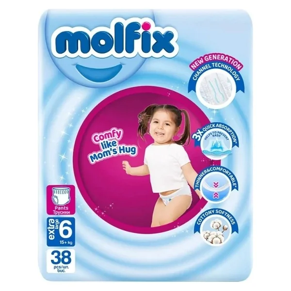 Molfix 6 Numara Extra Large 38'li Külot Bez - Görsel 2