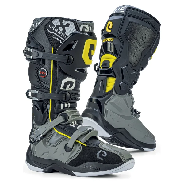 Eleveit X Legend Erkek Gri-Sarı Motosiklet Ayakkabısı - Görsel 7