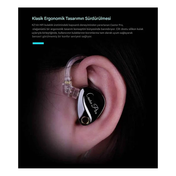 Kz Castor Pro Bass Versiyon Kablolu Mikrofonlu Kulak İçi Kulaklık - Görsel 2