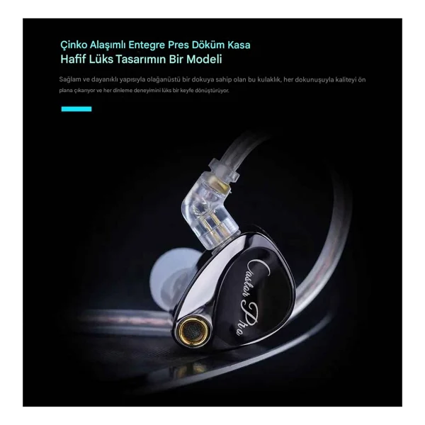 Kz Castor Pro Bass Versiyon Kablolu Mikrofonlu Kulak İçi Kulaklık - Görsel 3