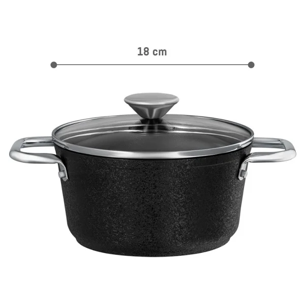Madame Coco Noir 18 cm Titanyum Derin Tencere - Görsel 10