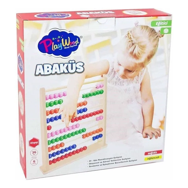 Playwood Eğitici Büyük Ahşap Abaküs - Görsel 3