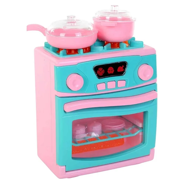 Oydaş Oyuncak Oydaş Pilli Ocaklı Fırın Set Kız Çocuklar İçin 3+ Yaş Pembe Renkli Eğlenceli Oyun Seti - Görsel 5