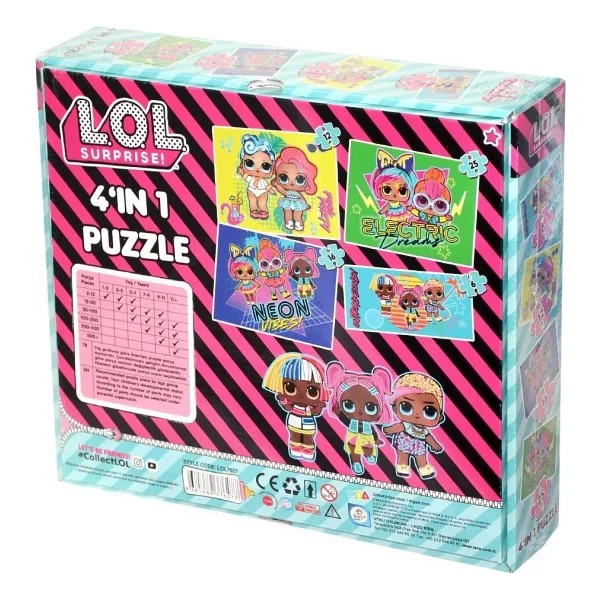 Laço L.O.L. 4'ü 1 Kutuda 6+12+16+25 Parça Puzzle Lol7627 - Görsel 2