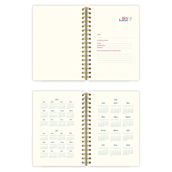 Victoria's Journals A5 Spiralli Süresiz-Motivasyon Sayfalı-Haftalık Planlayıcı Ajanda - Kırmızı - Görsel 8