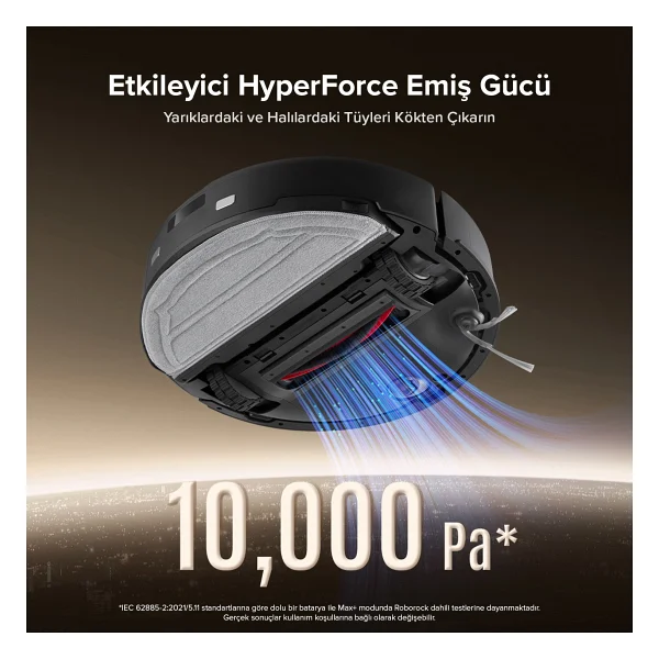 Roborock Q8 Max Pro Plus Siyah Çöp İstasyonlu Akıllı Robot Süpürge - Görsel 2