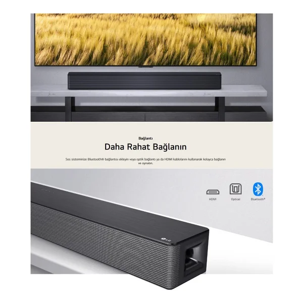 Lg 600w Yüksek Ses Ve İade, 4.1 Kanal Sinema Deneyimi, Kablosuz Bluetooth Optik, Hdmı Ve USB Ses Sistemi Ev Sinema & Soundbar + Hdmı Kablosu - Görsel 2