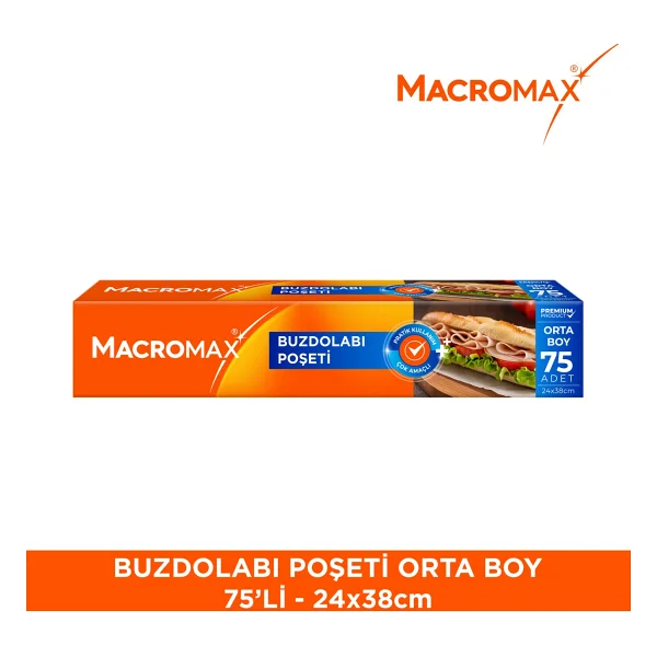 Macromax Orta Boy Buzdolabı Poşeti 75'li - Görsel 4