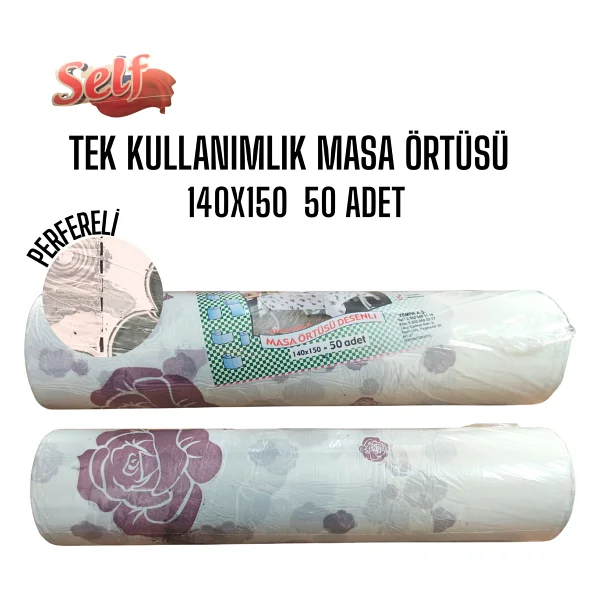 Self Tek Kullanımlık Masa Örtüsü 140x150cm 50 Li - Görsel 5