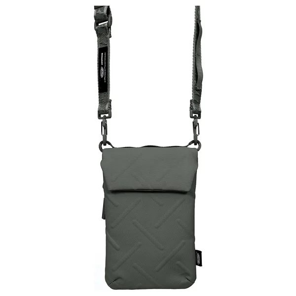Skinarma Sling Pouch Juno Cross-Hatch Desenli Naylon Scout Boyun Askı Kayışlı Çapraz Vücut Çantası - Turuncu - Görsel 5