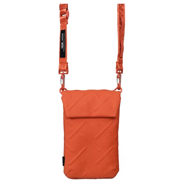 Skinarma Sling Pouch Juno Cross-Hatch Desenli Naylon Scout Boyun Askı Kayışlı Çapraz Vücut Çantası - Turuncu - Görsel 6