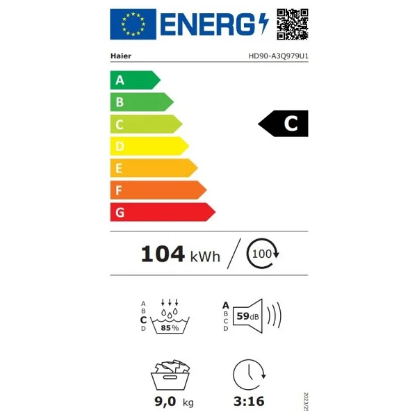 Haier Hd90-A3q979u1 Wi-Fi 9 Kg Çamaşır Kurutma Makinesi - Görsel 7