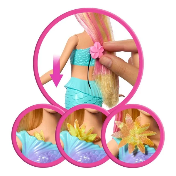 Barbie Büyülü Çiçekler Deniz Kızı Bebeği Jdm72 - Görsel 9