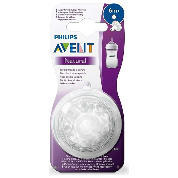 Philips Avent Natural Silikon Malzeme Y Kesim +6 Ay 2li Biberon Emziği Yoğun Akış - Görsel 6
