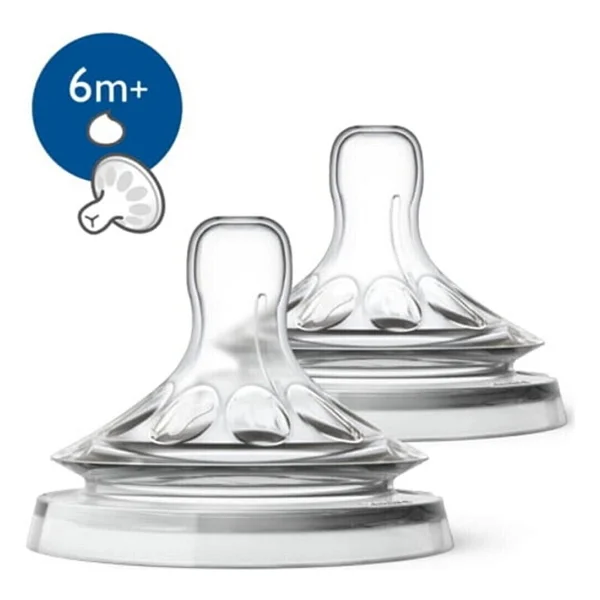 Philips Avent Natural Silikon Malzeme Y Kesim +6 Ay 2li Biberon Emziği Yoğun Akış - Görsel 3
