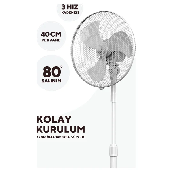 Kumtel Ktf-290 Ayaklı Vantilatör - Görsel 3