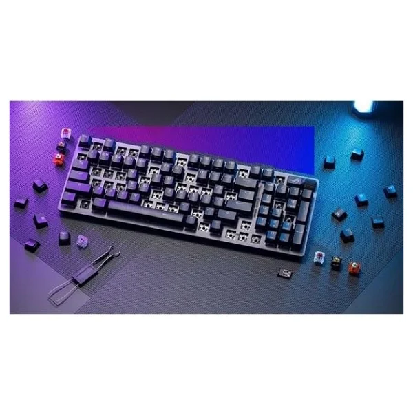 Asus Rog Strix Scope Iı 96 Wireless RGB %96 RX Red Switch Kablolu/Kablosuz Mekanik Oyuncu Klavyesi - Görsel 2