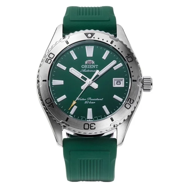 Orient Mako 40 Ra-Ac0q11e30b Silikon Kordon Yeşil Erkek Kol Saati - Görsel 2