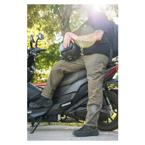 Tech90 Yazlık Fileli Olive Cordura Motosiklet Pantolonu - 30 - 32 - Görsel 7