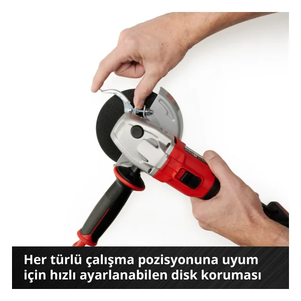 Einhell Professional Akülü Avuç Taşlama Axxıo 18/125 Power X-Change (18 V, 700 W, 125 Mm Disk Ø, 33 Mm Kesme Derinliği, Kömürsüz, Yumuşak Başlangıç, Kesme Diski Ve Akü Dahil Değildir) - 4431140 - Görsel 4
