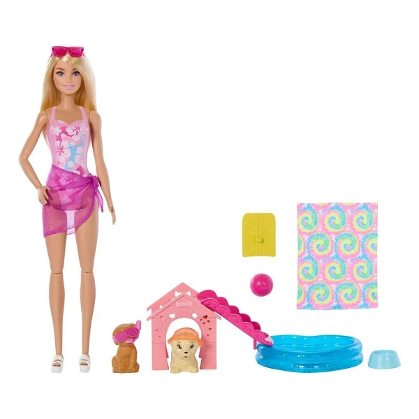 Barbie Köpekçikle Havuz Partisi Oyun Seti Jbf35 - Görsel 9