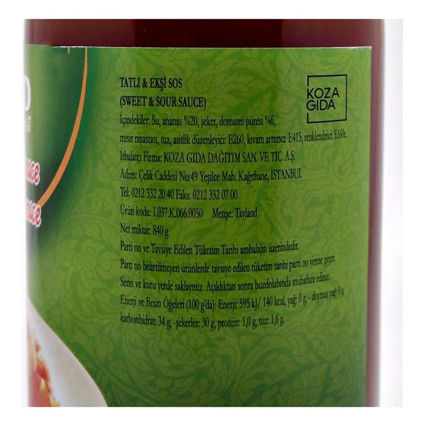 Aroy-D Tatlı Ekşi Sos 840 Gr - Görsel 3