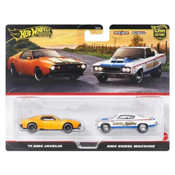 Hot Wheels Premium Car Culture '71 Amc Javelin Ve Amc Rebel Machine 2'li Araba Seti Hbl96-Jbl06 - Görsel 4