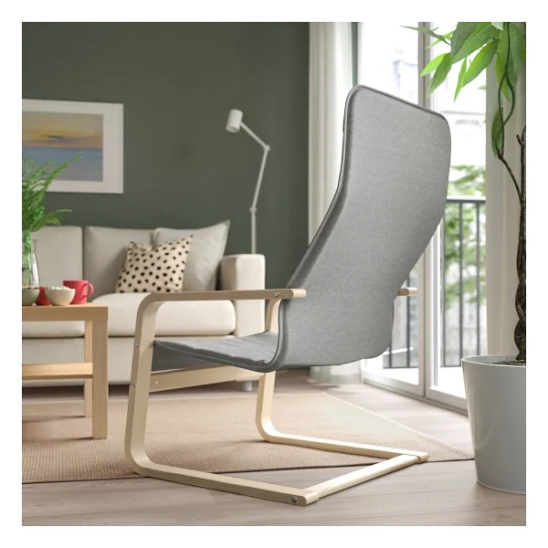 Ikea Arsunda Sallanan Koltuk Açık Gri Ahşap Kolçak Destekli Oturma - Görsel 7