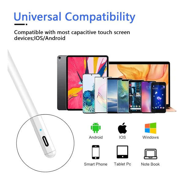 Xiaomi Redmi Pad 2 Pad Se 11ınç Mi Pad 7 Uyumlu Tablet Kalemi Çizim Ve Yazı Kalemi Stylus Active Pen 2adet Uç - Beyaz - Görsel 3