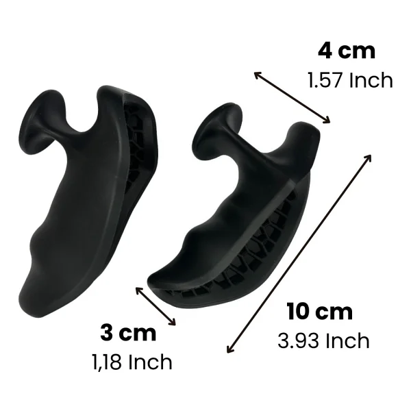 Rebuwo Siyah Deadlift Ağırlık Tutuş Aparatı - Kaymaz Fat Grip & Eldiven Olmadan Ergonomik Kavrama - Görsel 2