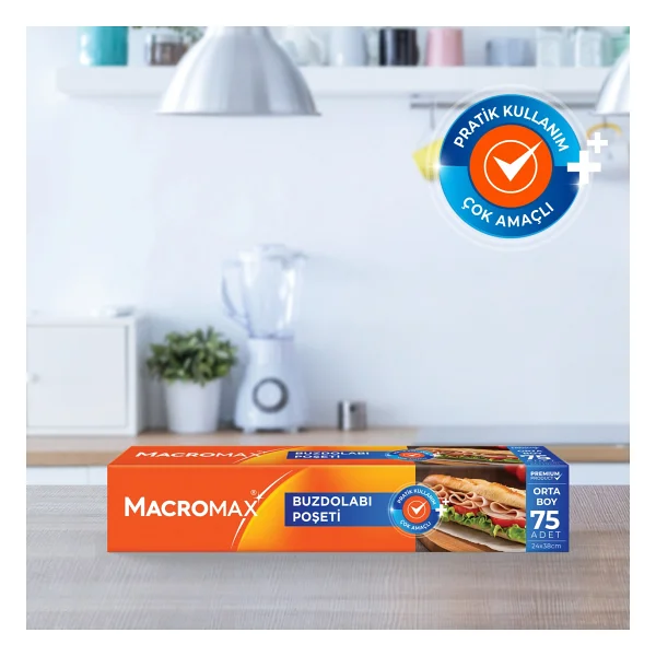 Macromax Orta Boy Buzdolabı Poşeti 75'li - Görsel 2
