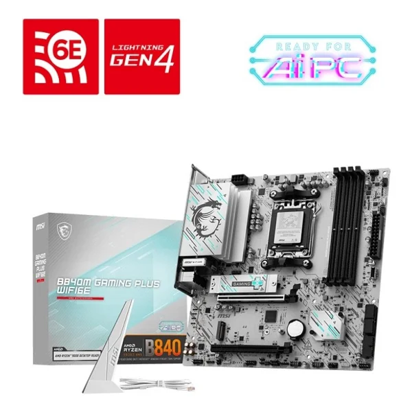 Msı B840m Gaming Plus Wıfı6e AMD Am5 DDR5 Micro Atx Anakart - Görsel 2