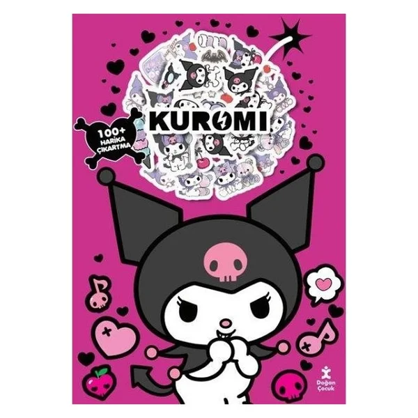 Kuromi Boyama Kitabı Çıkartma Bombası 100 + Harika Çıkartma - Görsel 2