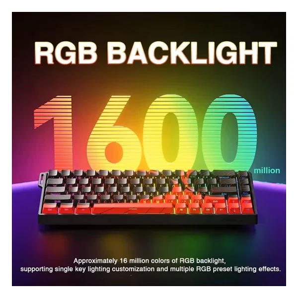 Aula Win60 He Manyetik Klavye Rapid Trigger Graywood Switch 8000hz RGB Tkl Hot Swap Oyuncu Klavyesi Siyah - Görsel 5