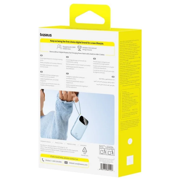 Baseus EnerFill FC31 Mavi 20000 mAh Hızlı Şarj Powerbank - Görsel 4