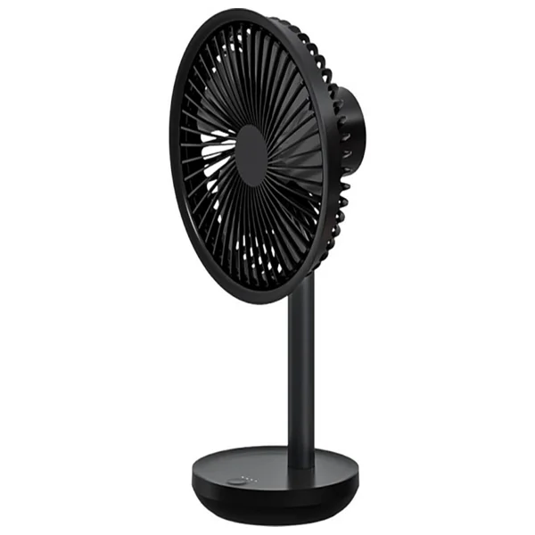 Vh Vantilatör USB Şarj Masaüstü Şarjlı Otomatik Döner Başlıklı Vantilatör Elektrik Fan Siyah - Görsel 4