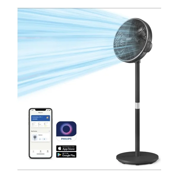 Philips 3000 Serisi Vantilatör Güçlü Ve Ultra Sessiz, 19 Db 30 Metreye Kadar Etkili (Telefonla Kontrol)+ Uçucu Lavanta Yağı - Siyah - Görsel 7