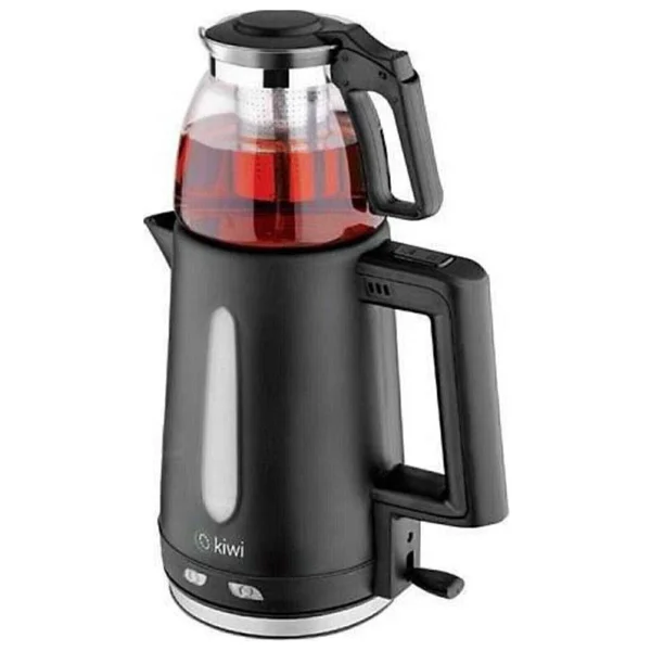 Kiwi 1.8 L Çay Makinesi - Cam Demlik, Paslanmaz Çelik Gövde, Siyah Renk, Hızlı Demleme Ve Enerji Tasarrufu Özellikleriyle - Görsel 5