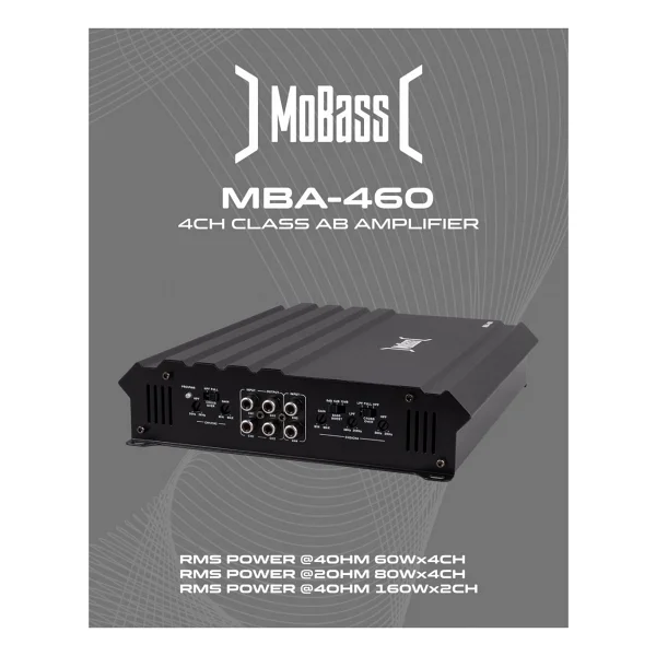 Mobass Mba-460 4x60 W 4 Kanal Oto Amplifikatör - Görsel 5
