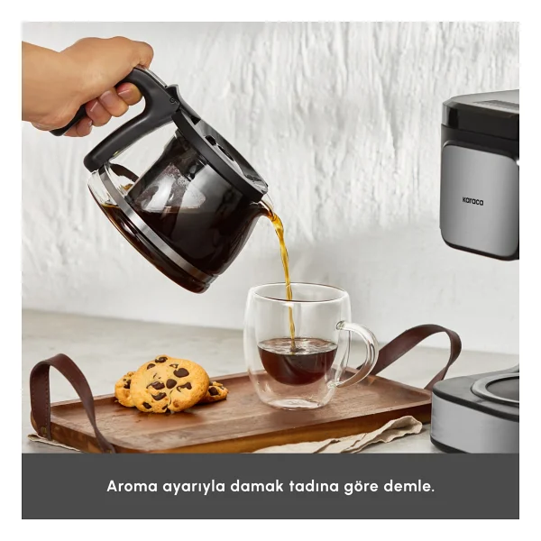 Karaca Just Coffee Aroma 2in1 Inox Çay Ve Filtre Kahve Makinesi - Görsel 8