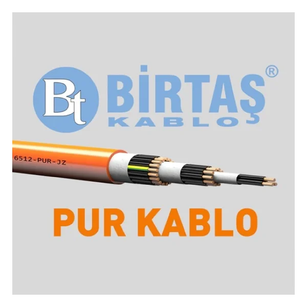 Birtaş Ef6512-Pur-4x2.5 ,Kesit 2.5mm 4-Damar/Çok Telli Ağırşart Hareketli Pur Kablo - Görsel 2