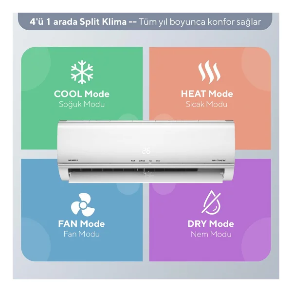Kumtel Matsu Kmsac-12 A++ 12000 Btu Inverter Duvar Tipi Klima - Görsel 4