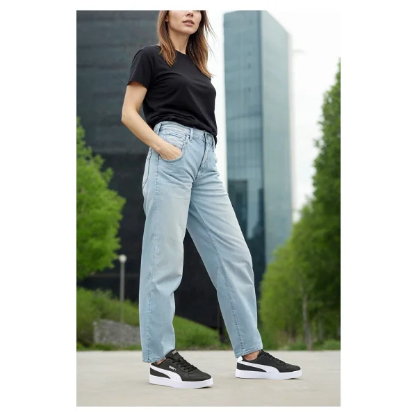 Puma Skye Clean 380147-04 Beyaz-Siyah Kadın Spor Ayakkabı - Görsel 6