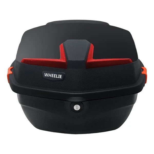 Wheelıe Xt01-Fs 32 Litre Motosiklet Arka Çanta Buzlu Siyah Parlak Su Geçirmez Abs Çift Kilitleme Üniversal - Görsel 4