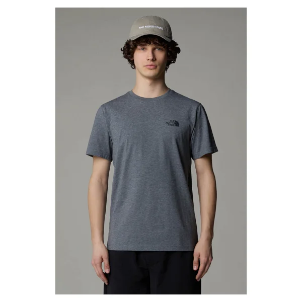 The North Face Simple Dome Nf0a87ngdyy1 Gri Kısa Kollu Bisiklet Yaka Erkek Tişört - Görsel 7
