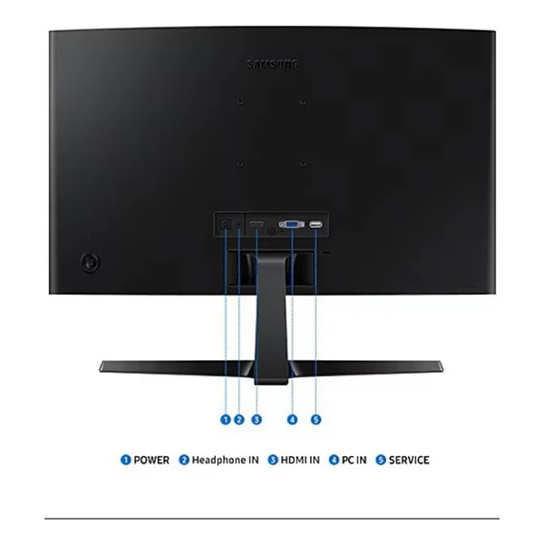 Samsung Essential S3 Ls24d366gauxuf 24" 4 Ms Full HD Curved 100 Hz Monitör - Görsel 6