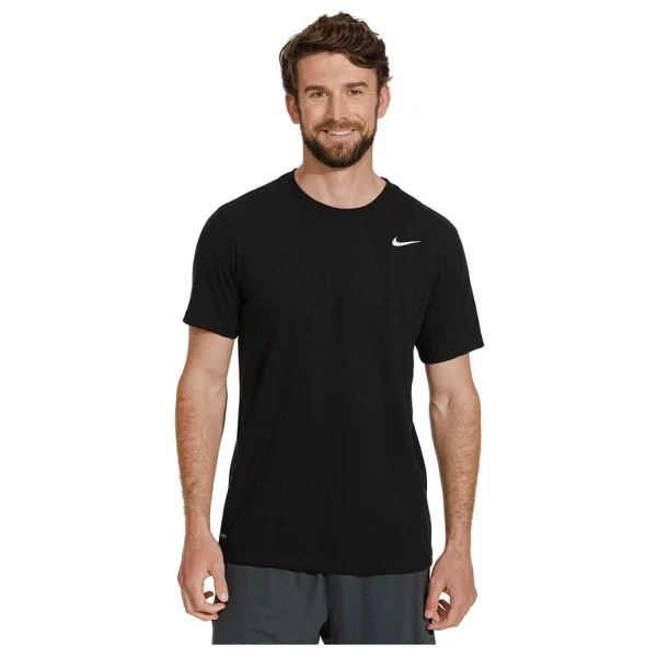 Nike Dri-Fit Crew Solid AR6029-010 Siyah Kısa Kollu Bisiklet Yaka Erkek Tişört - Görsel 4
