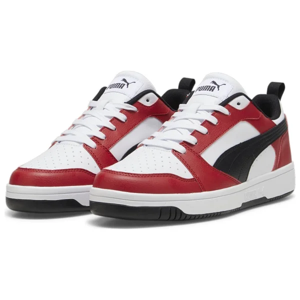 Puma Rebound V6 Low 392328-17 Beyaz-Siyah-Kırmızı Spor Ayakkabı - Görsel 2