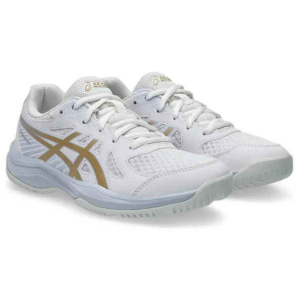 Asics Upcourt 6 Gs 1074a045-103 Beyaz-Sarı Çocuk Voleybol Ayakkabısı - Görsel 2