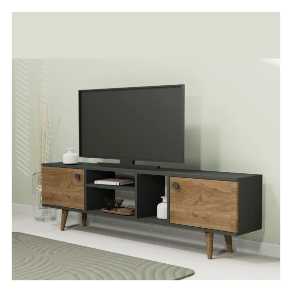 Lagomood Ewo TV Standı Antrasit Ceviz - Görsel 3